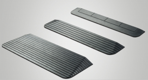 Celebration Rubber Ramp, pictured in three different sizes.