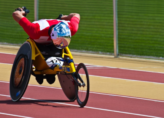 Canada athlete racing in adaptive sport